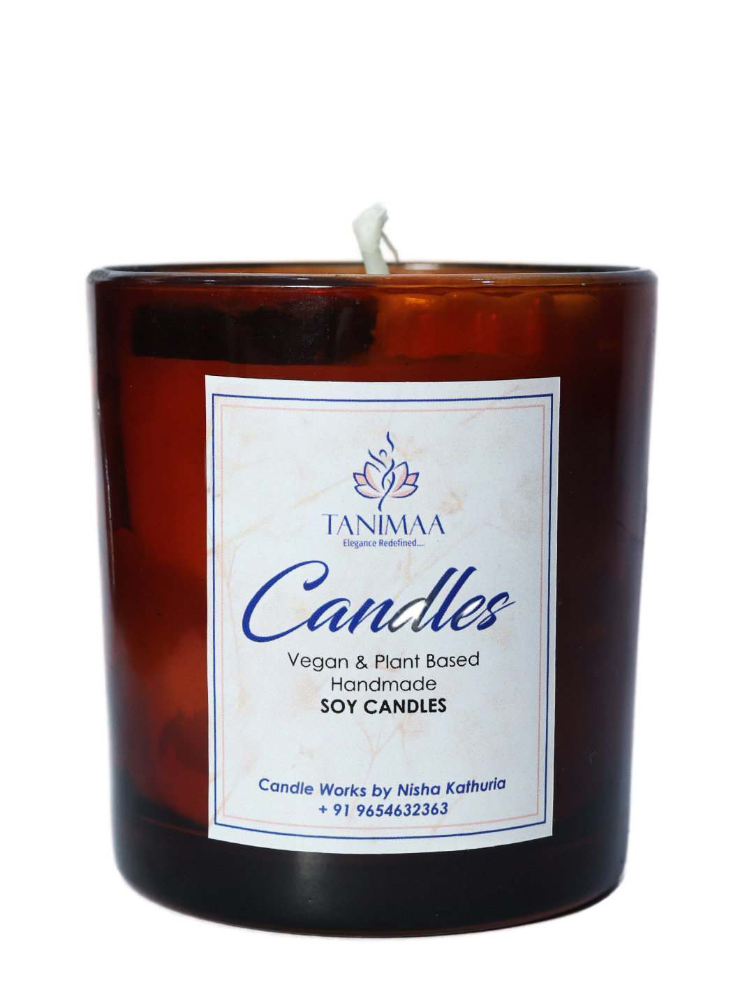 Amber Glass Candle