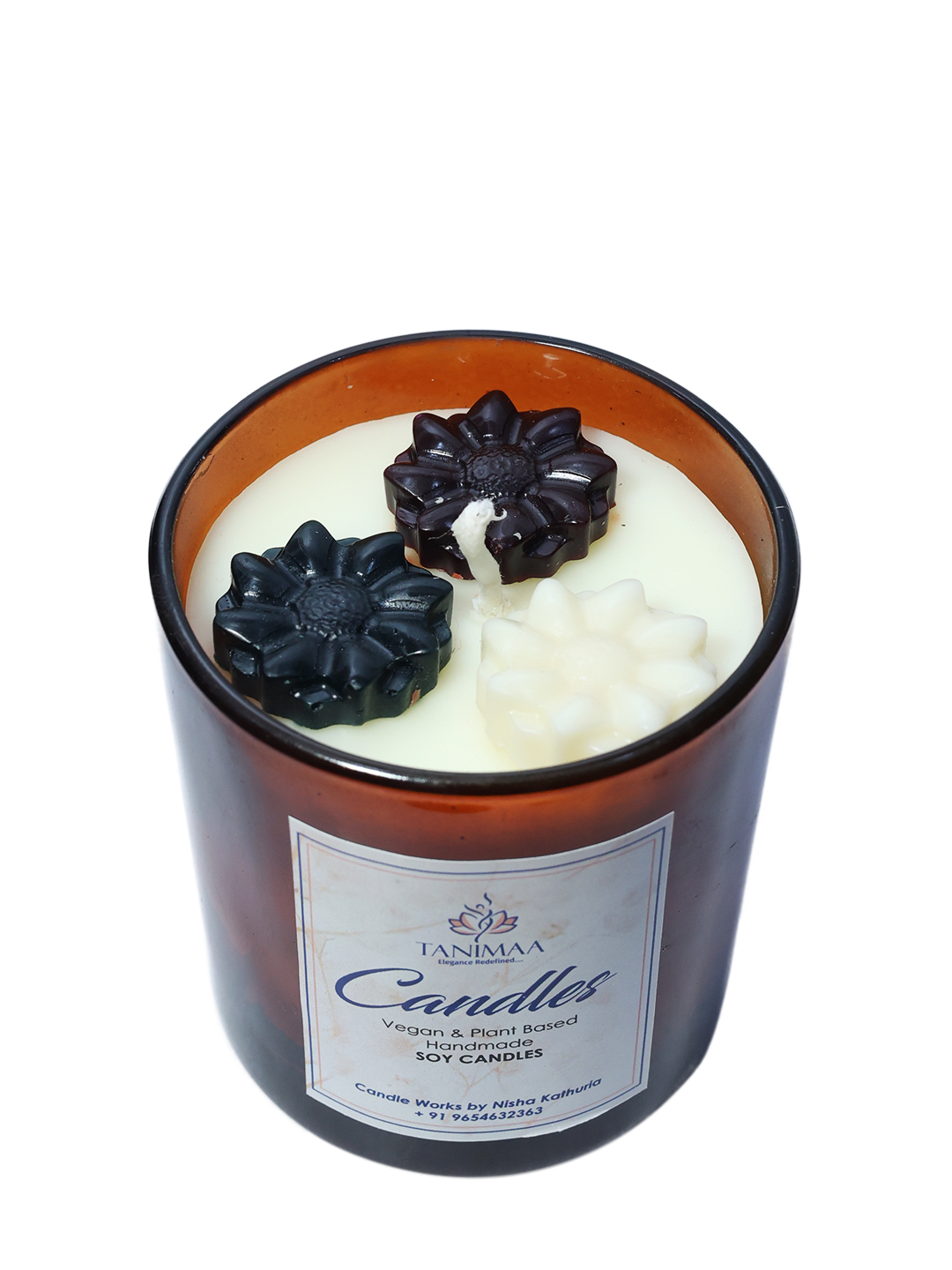 Amber Glass Candle