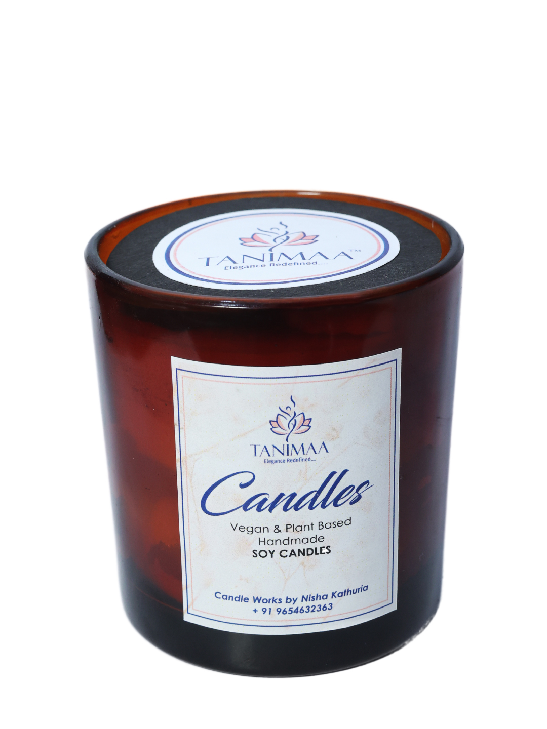 Amber Glass Candle