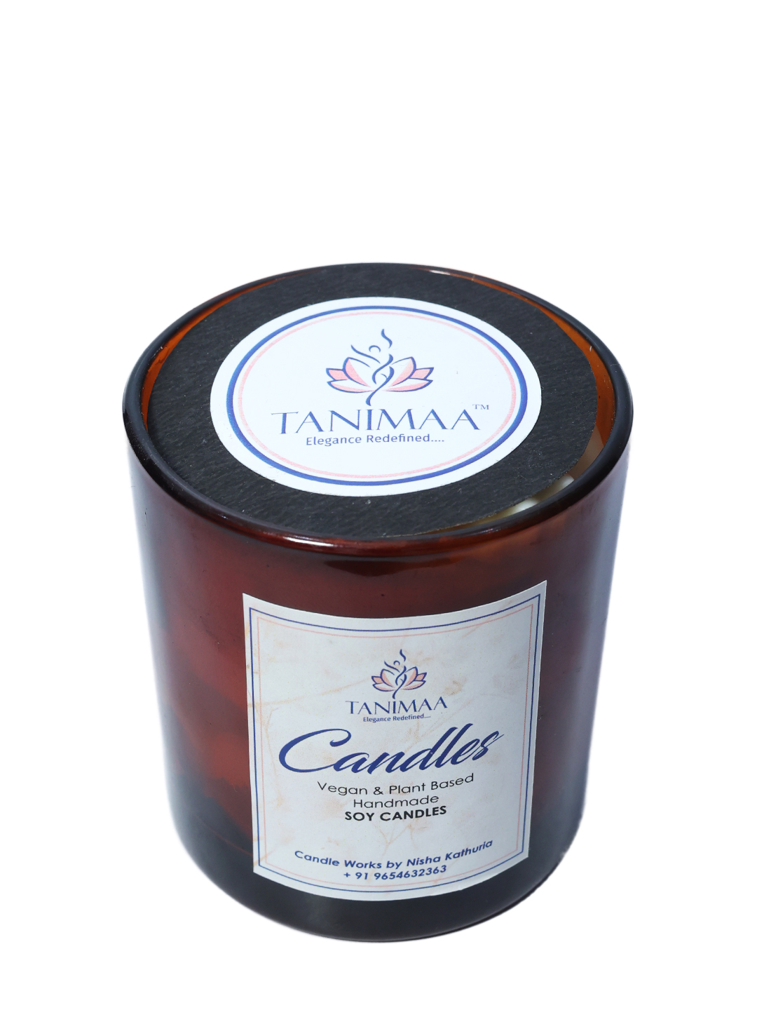 Amber Glass Candle
