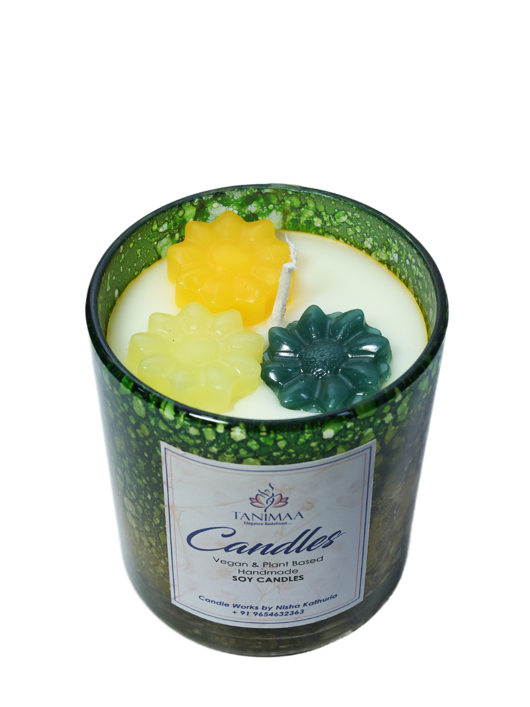 Green Glass Candle