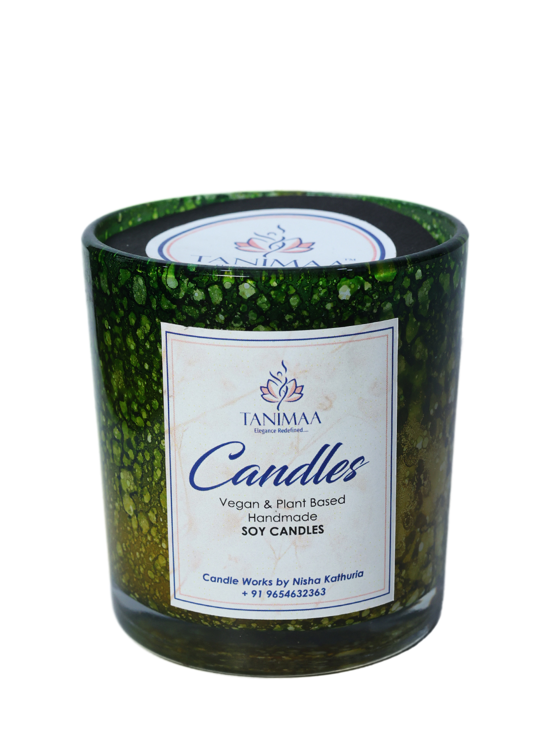 Green Glass Candle