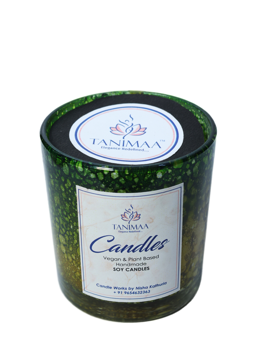 Green Glass Candle