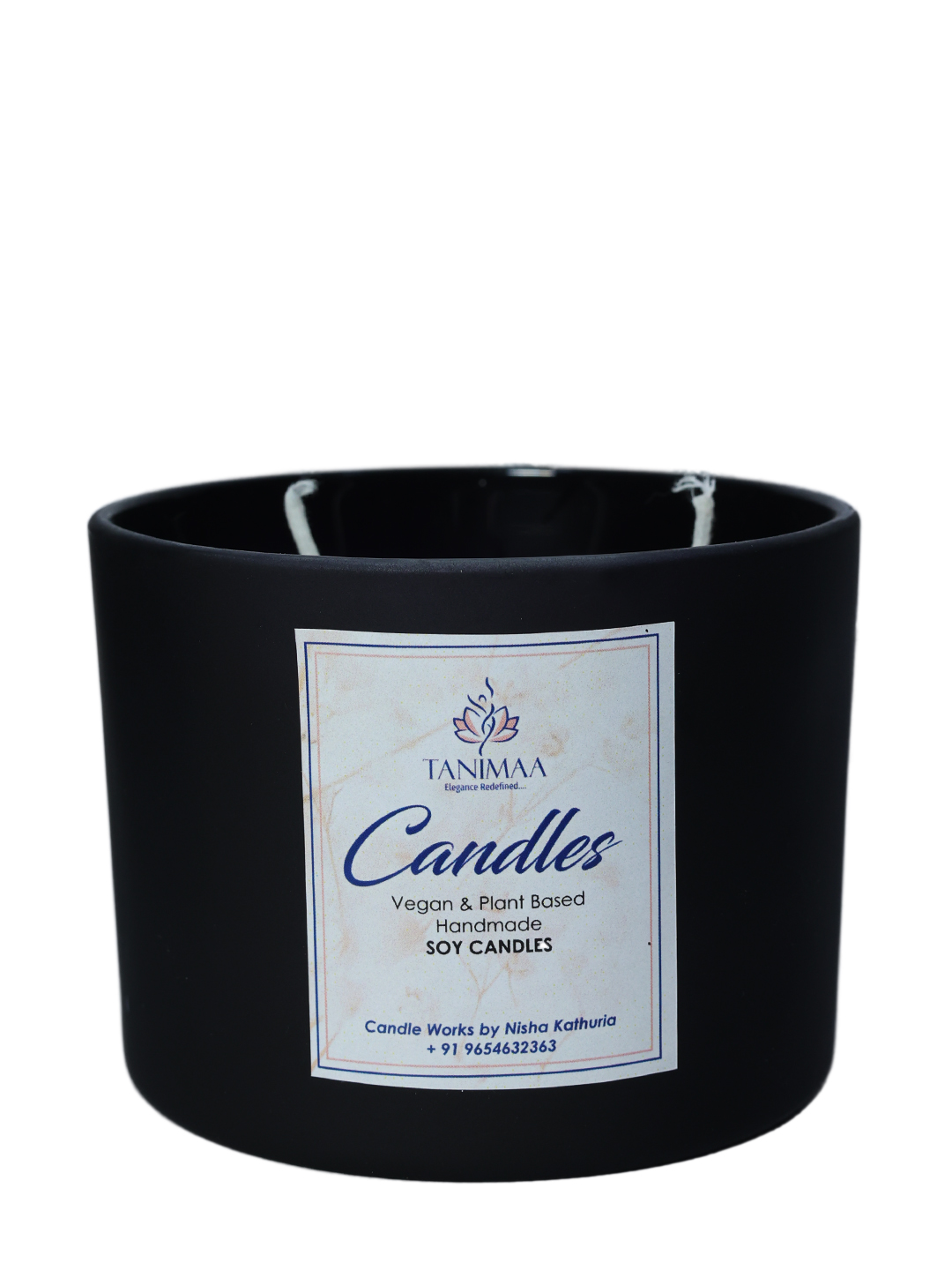 Black Frost Glass Jar Candle