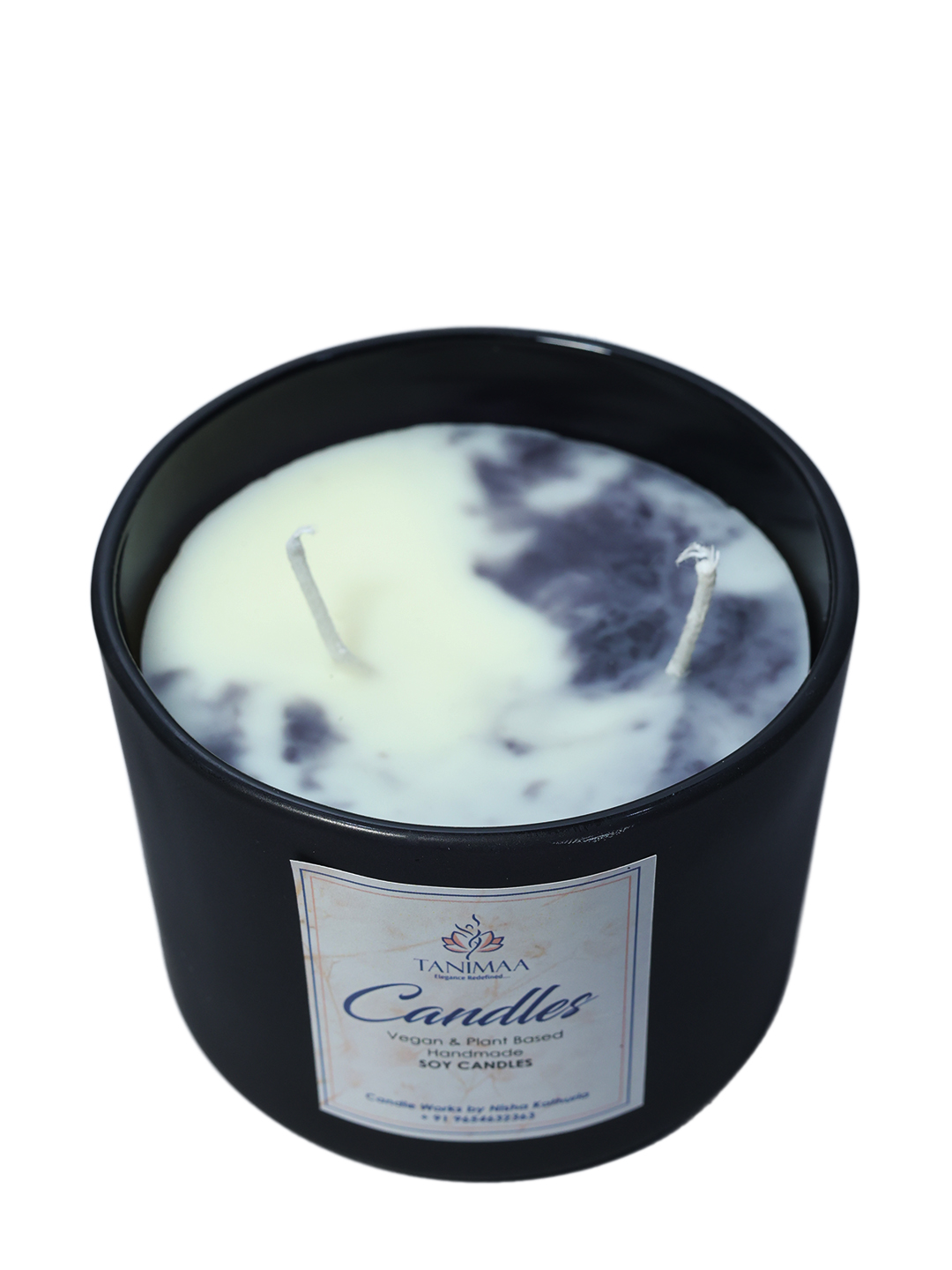 Black Frost Glass Jar Candle