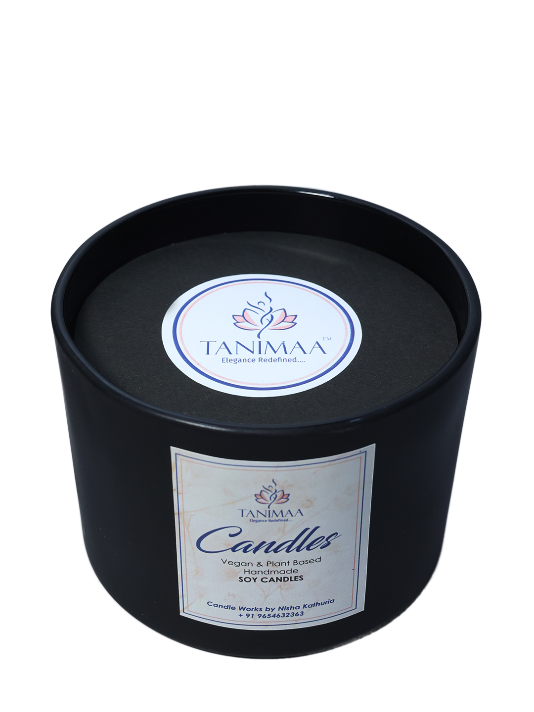 Black Frost Glass Jar Candle