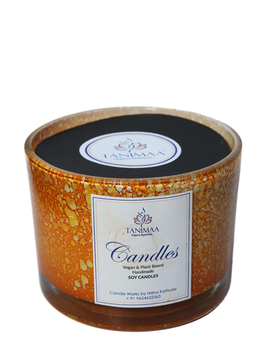 Yellow Glass Jar Candle